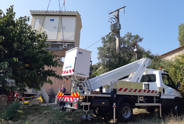 Pose d'un poste de transformation à Gassin